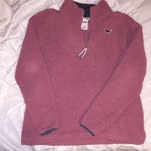 VS (pink) sherpa quarter zip